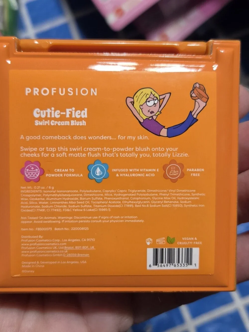 New Profusion Cosmetics Lizzie McGuire Swirl Cream Blush - Cutie- Fled Orange